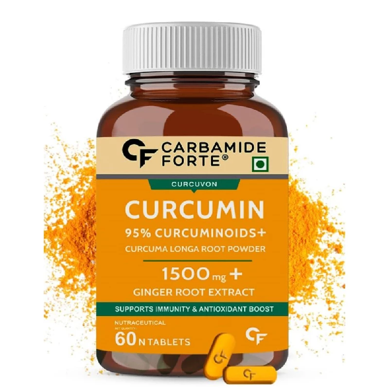 Carbamide Forte Curcumin with Piperine Tablets with Curcuminoids  for Adults with Curcuma Longa, Turmeric Powder & Ginger, 240 g-1.webp